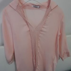 Elegant 3/4 sleeves shirt, light pink, excellent condition